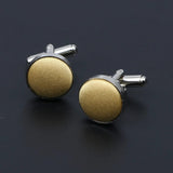 ZONFAZ Men's Fashion Solid Color Round Cufflinks Cuff Button