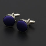 ZONFAZ Men's Fashion Solid Color Round Cufflinks Cuff Button