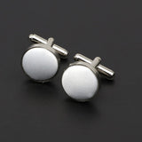 ZONFAZ Men's Fashion Solid Color Round Cufflinks Cuff Button