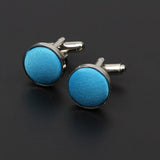 ZONFAZ Men's Fashion Solid Color Round Cufflinks Cuff Button