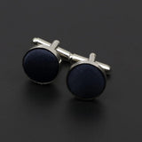 ZONFAZ Men's Fashion Solid Color Round Cufflinks Cuff Button