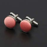 ZONFAZ Men's Fashion Solid Color Round Cufflinks Cuff Button