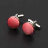 ZONFAZ Men's Fashion Solid Color Round Cufflinks Cuff Button