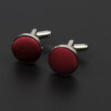 ZONFAZ Men's Fashion Solid Color Round Cufflinks Cuff Button