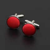 ZONFAZ Men's Fashion Solid Color Round Cufflinks Cuff Button