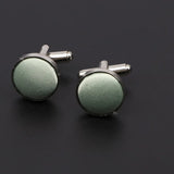 ZONFAZ Men's Fashion Solid Color Round Cufflinks Cuff Button