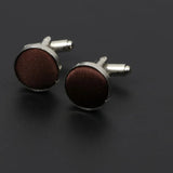 ZONFAZ Men's Fashion Solid Color Round Cufflinks Cuff Button