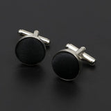 ZONFAZ Men's Fashion Solid Color Round Cufflinks Cuff Button