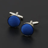 ZONFAZ Men's Fashion Solid Color Round Cufflinks Cuff Button