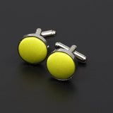 ZONFAZ Men's Fashion Solid Color Round Cufflinks Cuff Button