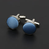 ZONFAZ Men's Fashion Solid Color Round Cufflinks Cuff Button