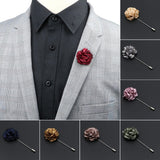 ZONFAZ Men's Handmade Brooches for Suit Shirt Floral Corsage Brooch Pin Collar Pin Accessory