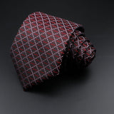 ZONFAZ Men's Jacquard Striped Silk Tie Classic Standard Novelty Necktie for Wedding Party Business