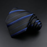 ZONFAZ Men's Jacquard Striped Silk Tie Classic Standard Novelty Necktie for Wedding Party Business