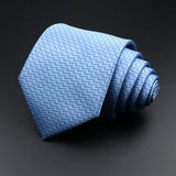 ZONFAZ Men's Jacquard Striped Silk Tie Classic Standard Novelty Necktie for Wedding Party Business