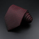 ZONFAZ Men's Jacquard Striped Silk Tie Classic Standard Novelty Necktie for Wedding Party Business