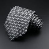 ZONFAZ Men's Jacquard Striped Silk Tie Classic Standard Novelty Necktie for Wedding Party Business