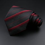 ZONFAZ Men's Jacquard Striped Silk Tie Classic Standard Novelty Necktie for Wedding Party Business