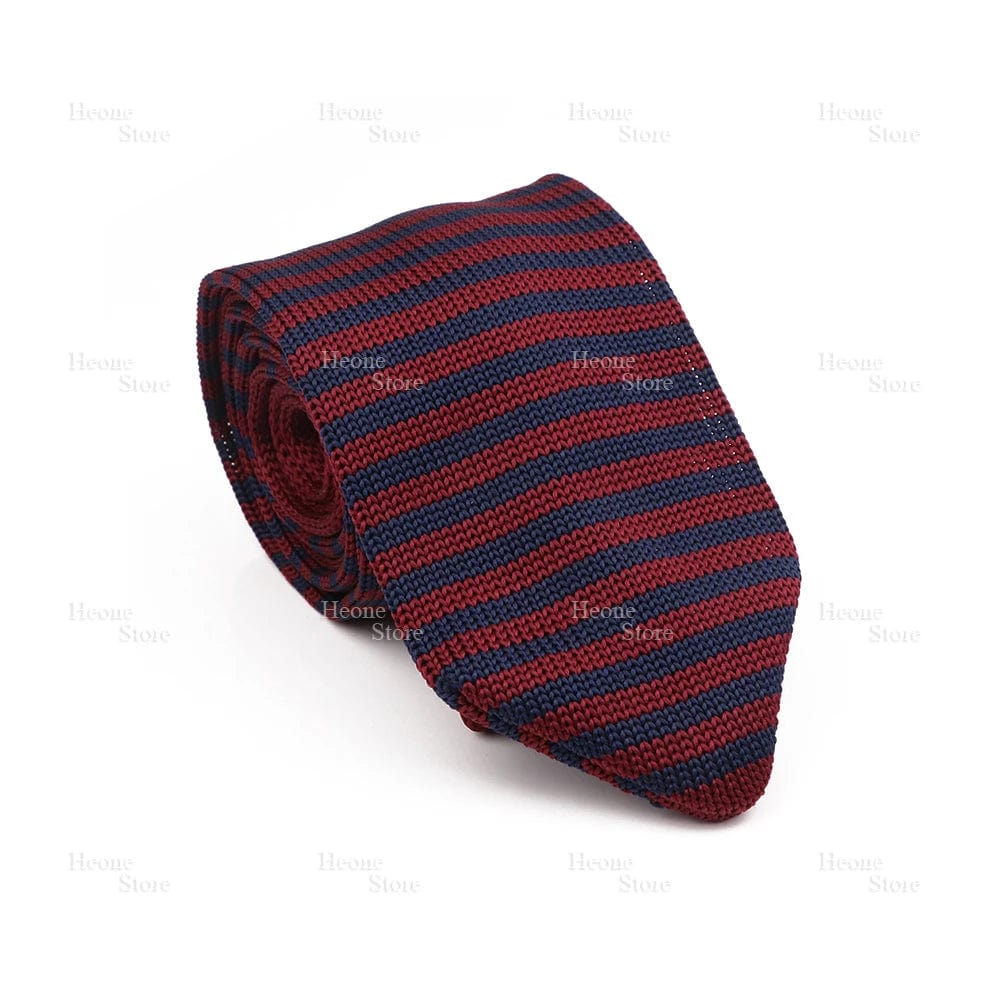 ZONFAZ Mens Knitted Skinny Classic Striped Ties