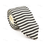 ZONFAZ Mens Knitted Skinny Classic Striped Ties