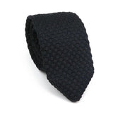 ZONFAZ Men's Knitted Solid Color Striped Ties