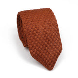 ZONFAZ Men's Knitted Solid Color Striped Ties