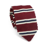 ZONFAZ Men's Knitted Solid Color Striped Ties