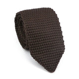 ZONFAZ Men's Knitted Solid Color Striped Ties