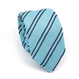 ZONFAZ Men's Knitted Solid Color Striped Ties