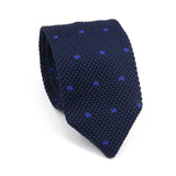 ZONFAZ Men's Knitted Solid Color Striped Ties