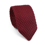 ZONFAZ Men's Knitted Solid Color Striped Ties