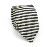 ZONFAZ Men's Knitted Solid Color Striped Ties