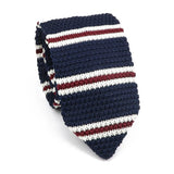 ZONFAZ Men's Knitted Solid Color Striped Ties