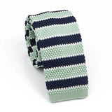 ZONFAZ Men's Knitted Striped Neckties Casual Skinny Knit Ties