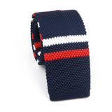 ZONFAZ Men's Knitted Striped Neckties Casual Skinny Knit Ties