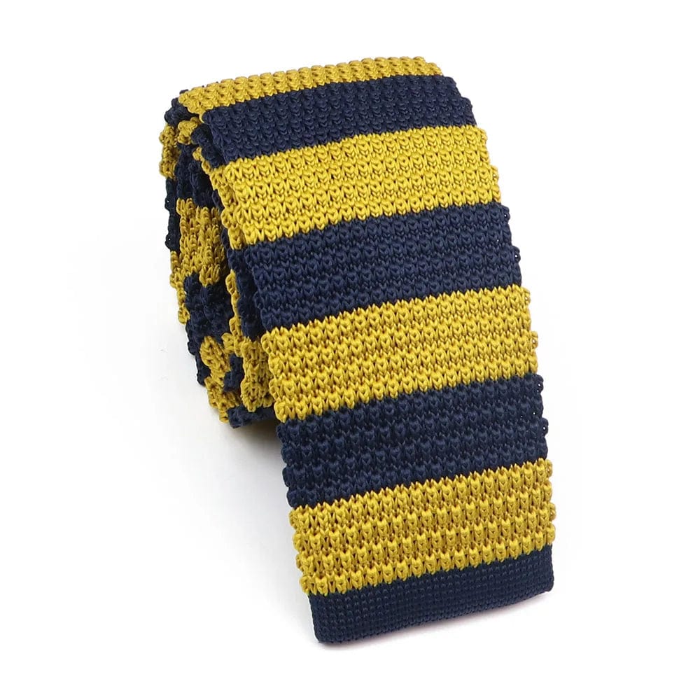 ZONFAZ Men's Knitted Striped Neckties Casual Skinny Knit Ties