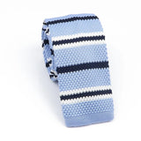 ZONFAZ Men's Knitted Striped Neckties Casual Skinny Knit Ties