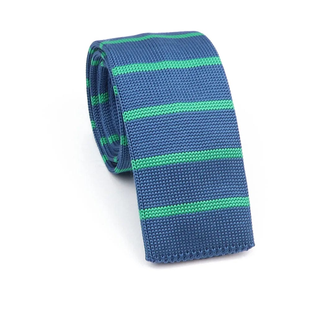 ZONFAZ Men's Knitted Striped Neckties Casual Skinny Knit Ties