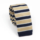 ZONFAZ Men's Knitted Striped Neckties Casual Skinny Knit Ties