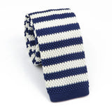 ZONFAZ Men's Knitted Striped Neckties Casual Skinny Knit Ties