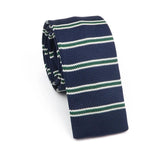 ZONFAZ Men's Knitted Striped Neckties Casual Skinny Knit Ties