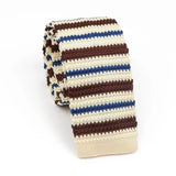 ZONFAZ Men's Knitted Striped Neckties Casual Skinny Knit Ties