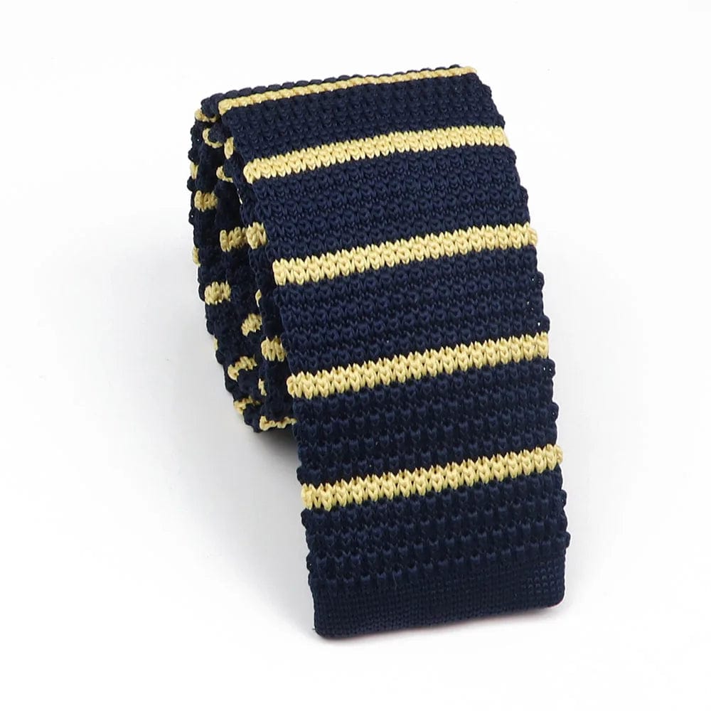 ZONFAZ Men's Knitted Striped Neckties Casual Skinny Knit Ties