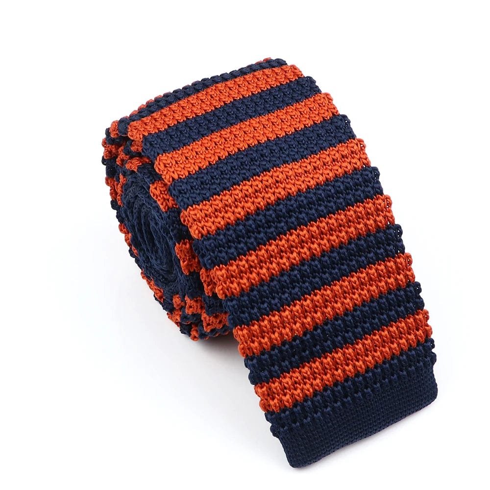 ZONFAZ Men's Knitted Ties Striped Slim Knit Necktie