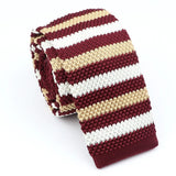 ZONFAZ Men's Knitted Ties Striped Slim Knit Necktie