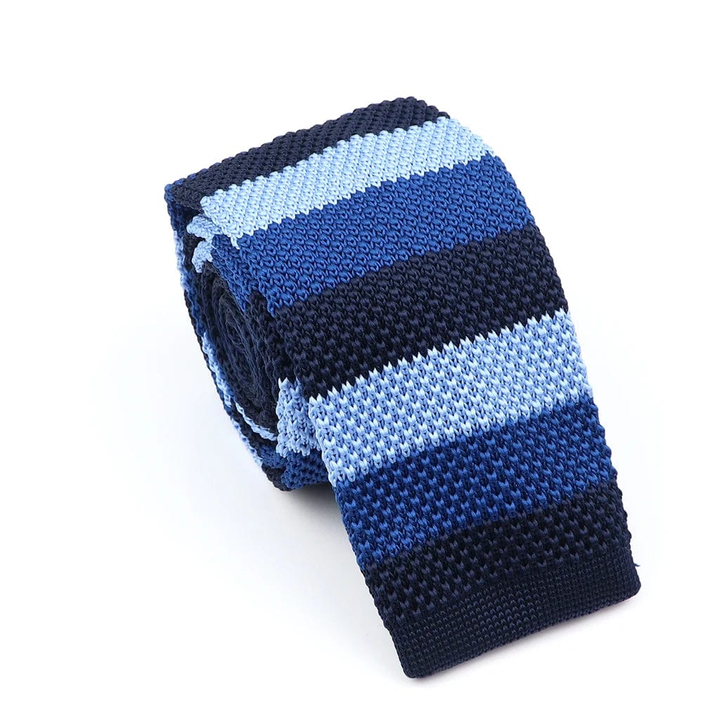 ZONFAZ Men's Knitted Ties Striped Slim Knit Necktie