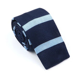 ZONFAZ Men's Knitted Ties Striped Slim Knit Necktie