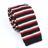 ZONFAZ Men's Knitted Ties Striped Slim Knit Necktie