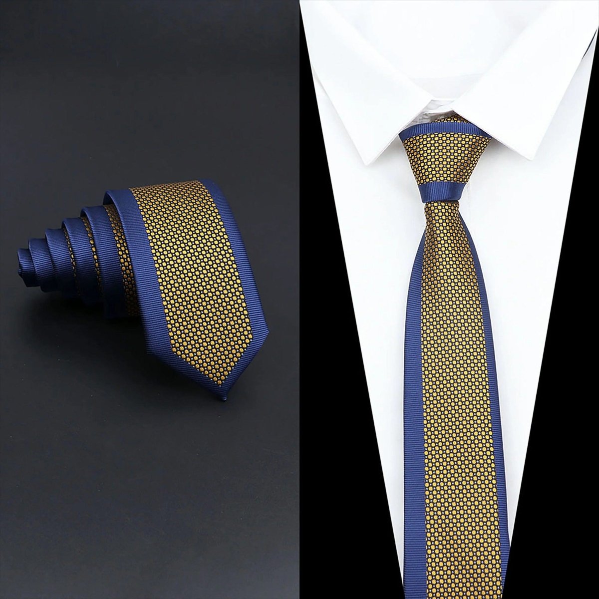 ZONFAZ Men's Luxury Slim Jacquard Patchwork Silk Ties