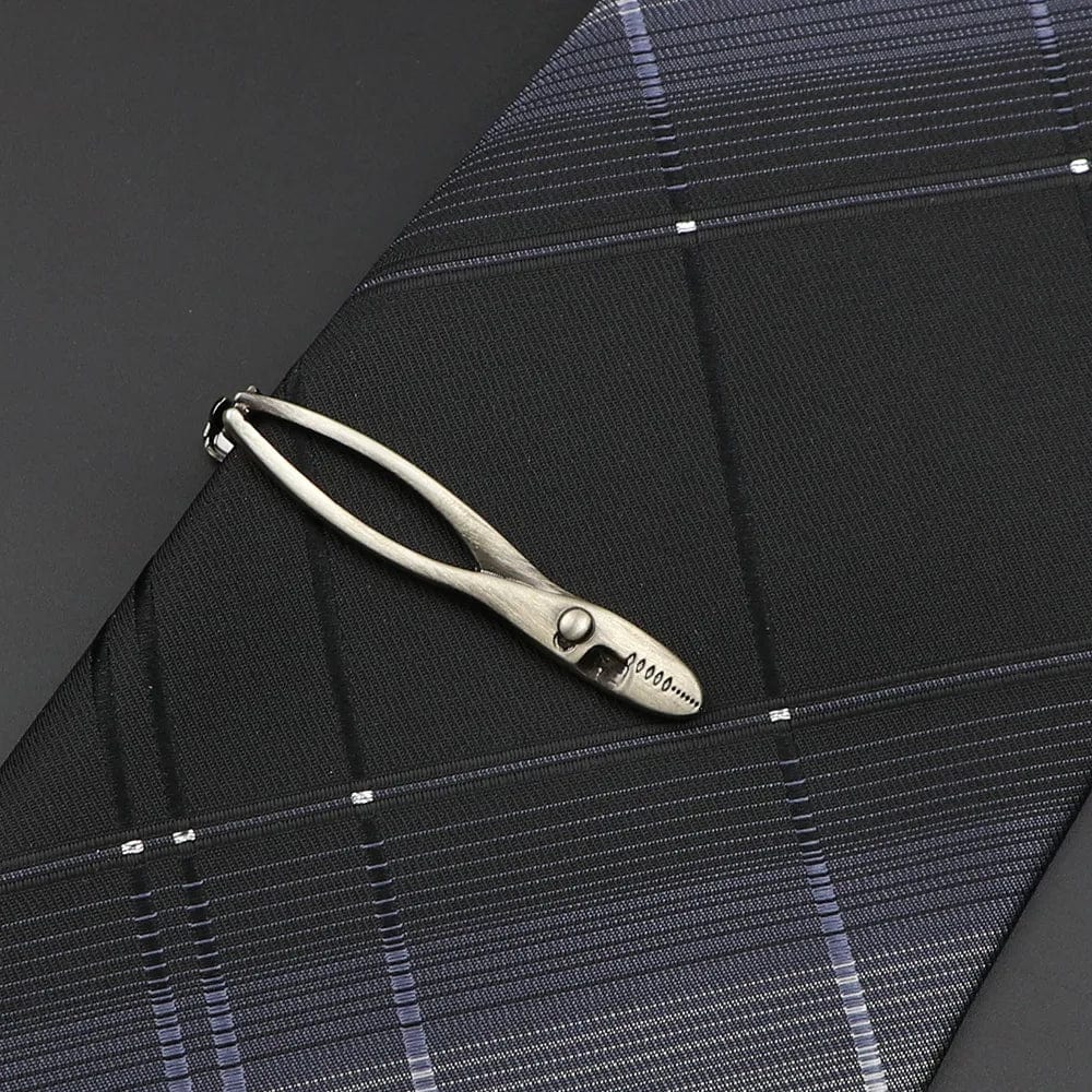 ZONFAZ Men's Metal Tie Clip Animal Tool Shape Chrome Stainless Steel Necktie Clips